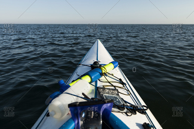 Kayak on sea