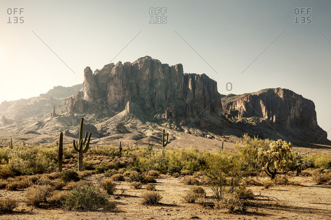 The Flat Iron peaks in the Superstition Mountains, Arizona