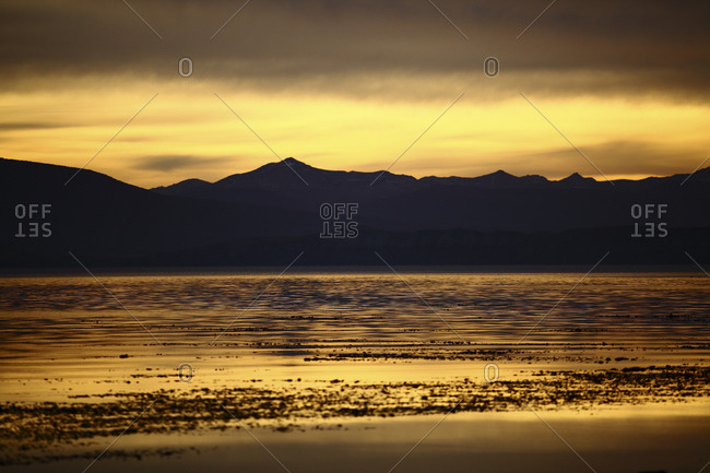 Sunset view of the Beagle Channel from Puerto Williams. Isla Navarino - Chile