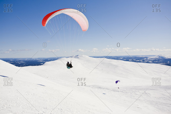 Paragliding in the north of Sweden