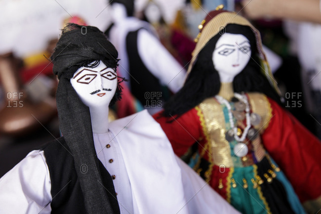 Afghani dolls at a folk art market in Santa Fe