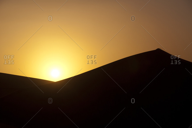 Moroccan desert at sunset