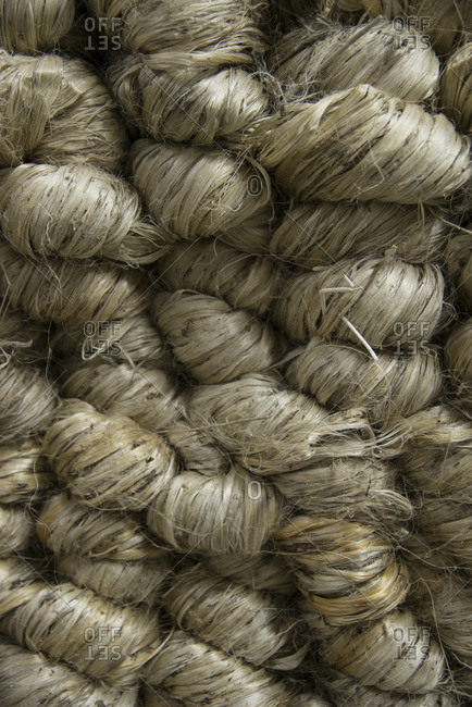 Rolled yarns in a textile factory