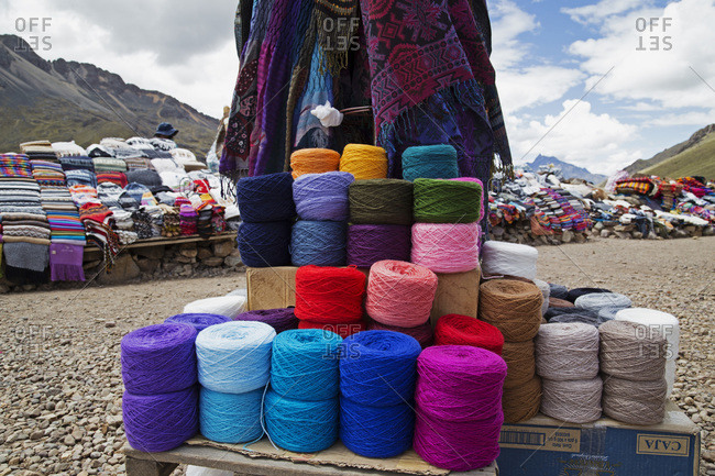 Roadside weaving vendor, Altiplano Region, Peru