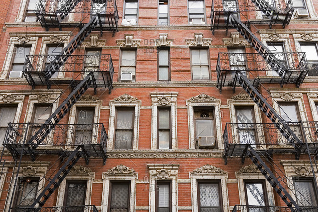 Apartment buildings in Manhattan, New York City, New York, USA