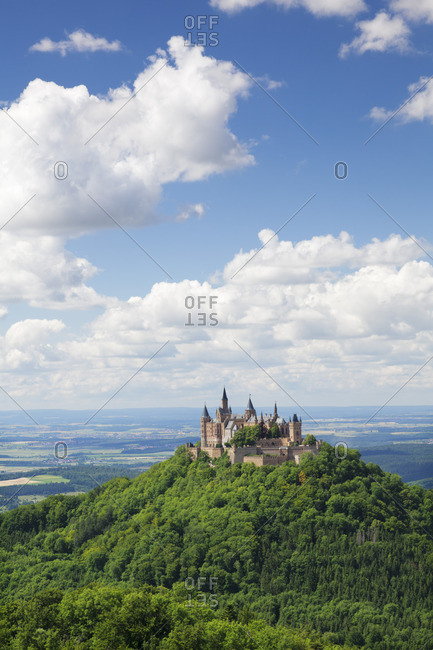 Burg Hohenzollern Castle, Zollernalb, Schwaebische Alb (Swabian Alb), Baden Wurttemberg, Germany