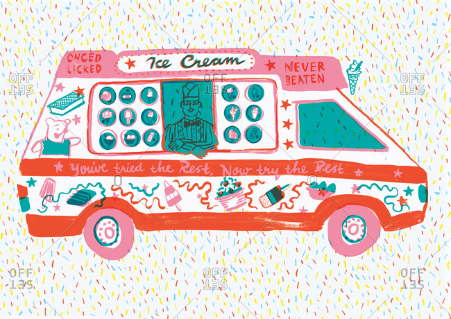 Man in an ice cream truck