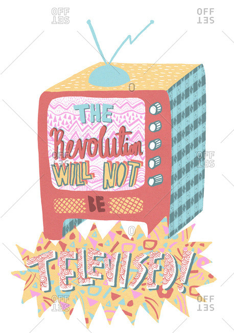 Illustration of a color television