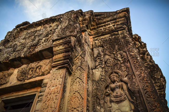 Detail of a temple at Angkor Wat Temple Complex, Cambodia