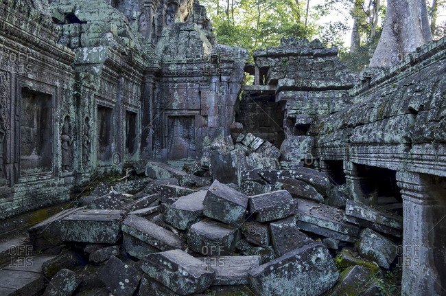 Ruins of a temple at Angkor Wat Temple Complex, Cambodia