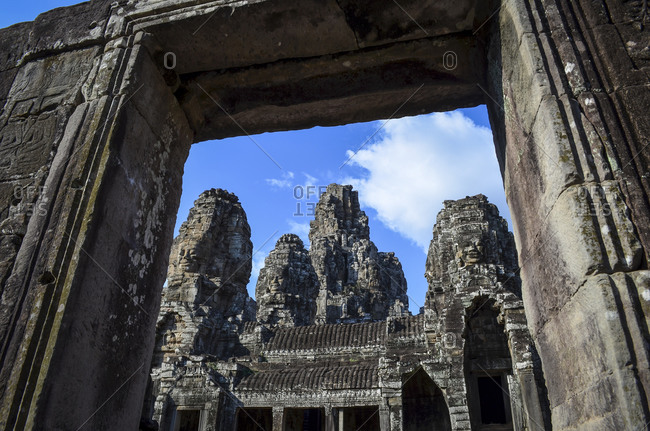 The Bayon temple in Angkor Thom, Cambodia