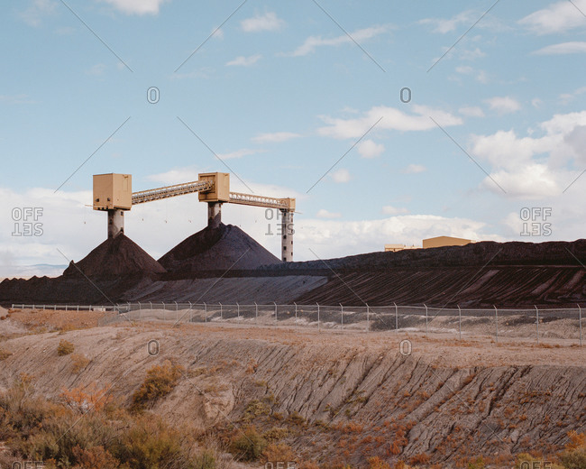 Mining hills in desert