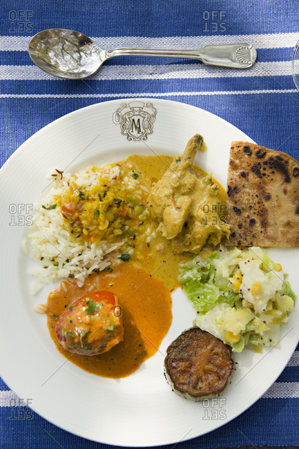 Typical Indian dish from above