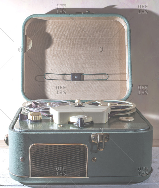 Old vintage reel to reel tape recorder
