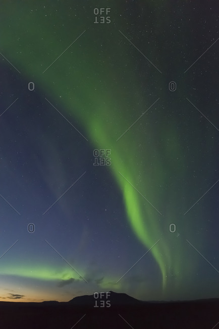 Polar light in August, Iceland