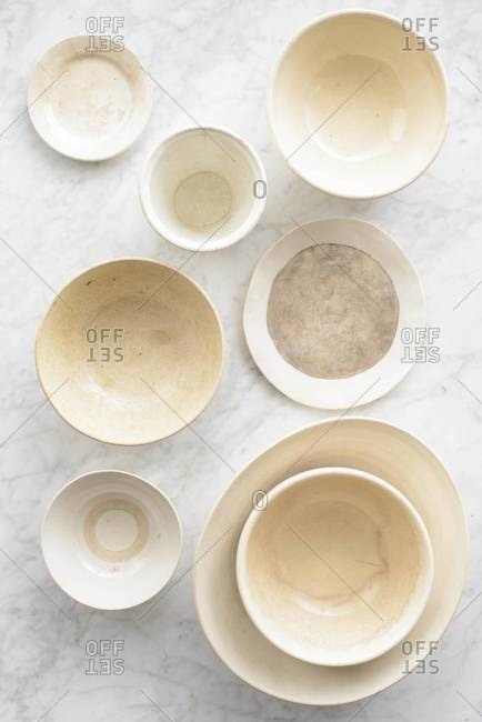 Vintage eggshell bowls