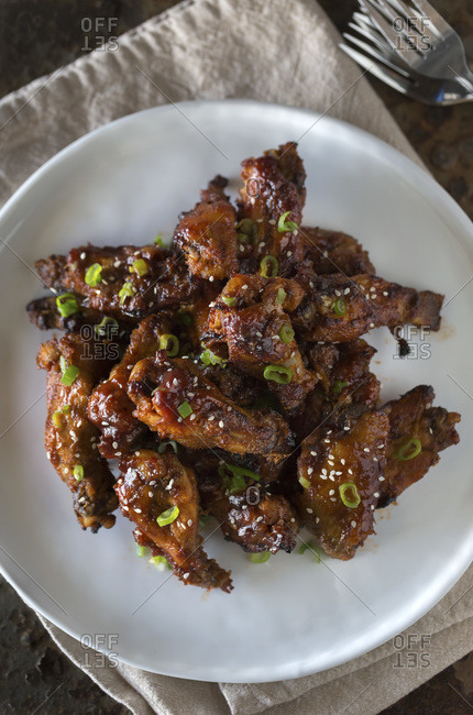 Asian-style sticky chicken wings
