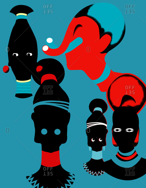 Illustration of African people