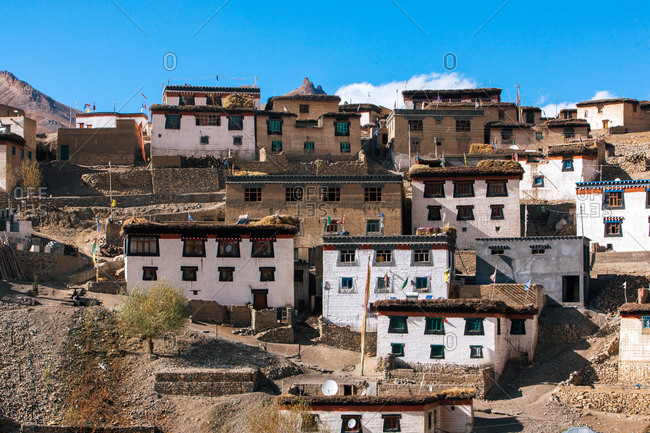 Kibber village in the Indian Himalayas