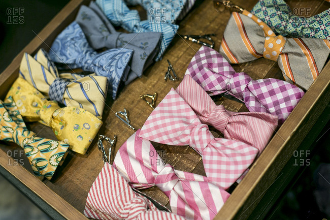 Display of bowties in New York City