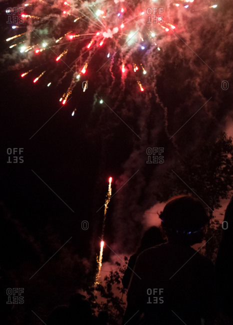 Fireworks at a Fourth of July celebration