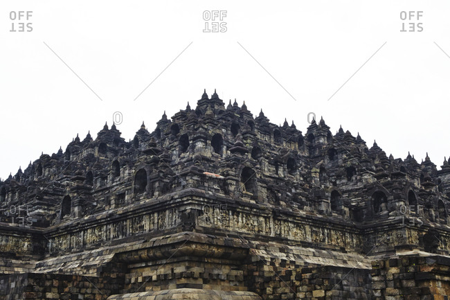 Architecture of Borobudur in Magelang, Central Java, Indonesia