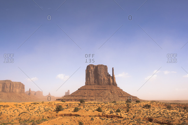 View of Monument Valley, Navajo Nation Reservation, Utah