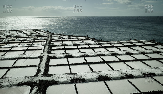 Salt pans at Faro de Fuencaliente on the island of La Palma in the most northern Canary Islands
