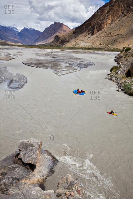 Spiti river rafting in Himachal Pradesh, India