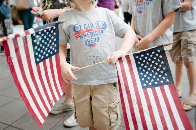 Children at a Labor Day parade