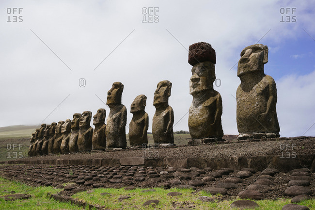 Monolithic human figures carved out of stone