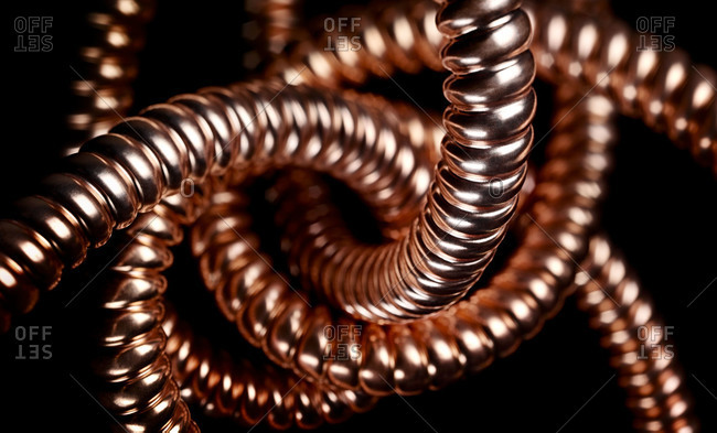 Coils of copper tubing