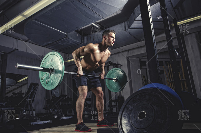 Physical athlete weightlifting