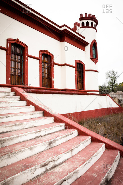 Deserted hacienda in colonial silver mining town of Pozos, Mexico