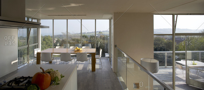 Kitchen and dining area of a modern home in Kent, United Kingdom