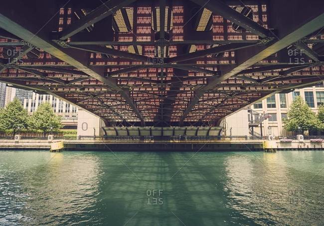 Chicago River and bridge, Chicago