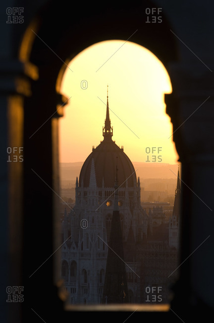 View of Hungarian Parliament Building From Buda Castle, Budapest, Hungary
