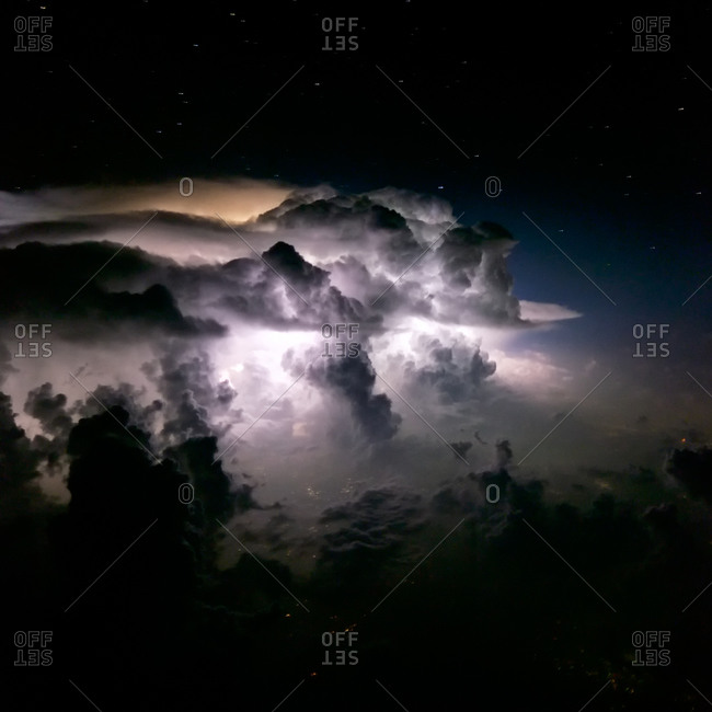 Thunderstorm clouds over Northern Pakistan