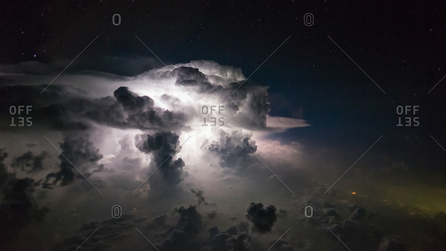 Lighting in clouds over Northern Pakistan