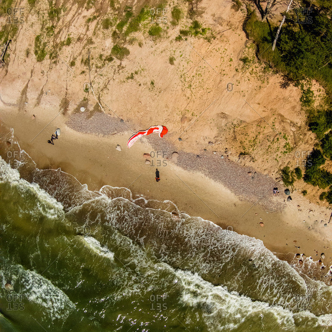 Glider on coast of the Baltic Sea, Lithuania