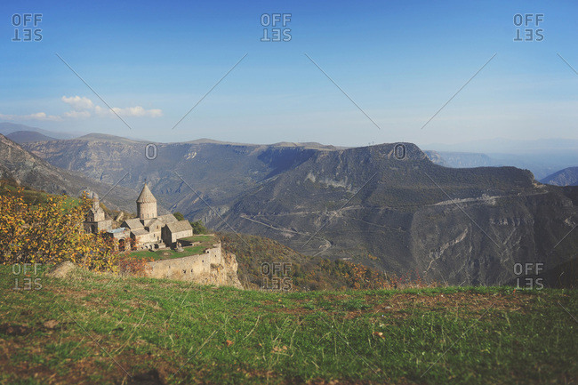 Tatev monastery in Armenian mountains