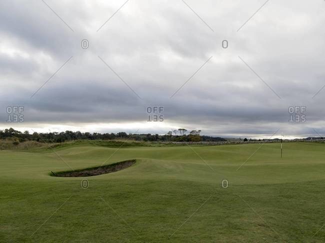 Green at St. Andrews golf course in St Andrews, Fife, Scotland