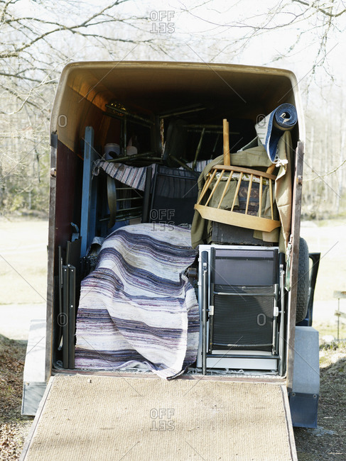 Furniture in van