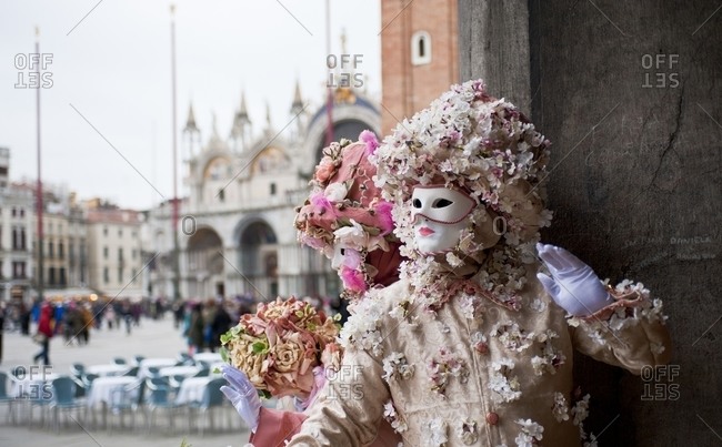 Masks in St. Mark\'s Square in Venice, Italy