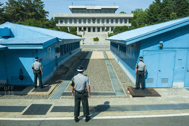 High security border between South and North Korea, Panmunjom, South Korea