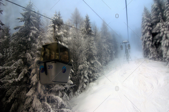 A gondola (cable car) lift, Berchtesgadener Land, Bavaria, Germany
