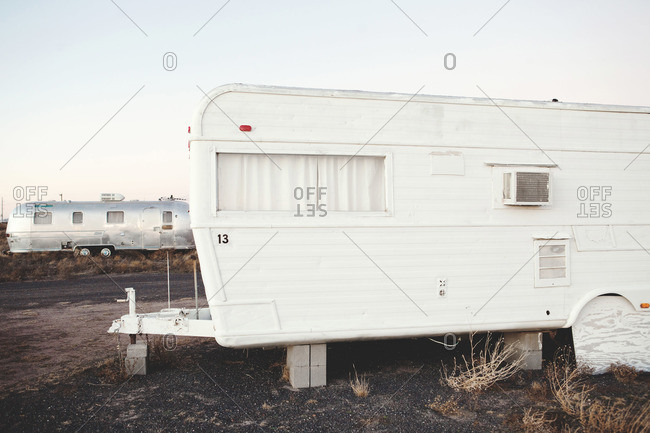 Campers in an RV park