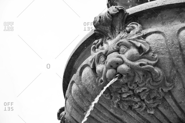 Detail of a fountain in Prague, Czech Republic