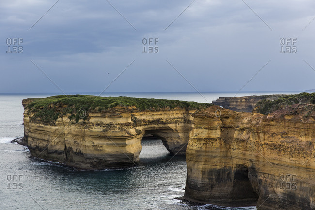 Rock formations in the ocean on the Great Ocean Road, Australia