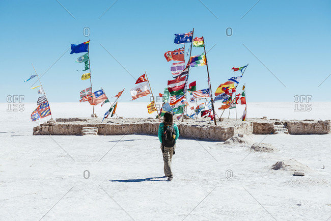 Flags from all countries, Altiplano, Atacama